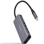 Nanocable Hub USB-C de Aluminio con 4 Puertos USB 3.2 Gen 1 Hembra, 10 cm, Gris